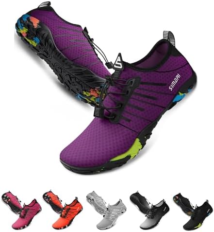SIMARI Water Shoes - Quick-Dry Aqua Socks for Women & Men | Lightweight Non-Slip Swim Shoes for Surfing & Beach Sports |