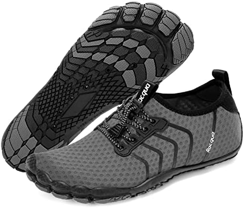 Racqua Quick Dry Water Shoes for Men & Women - Barefoot Aqua Sport for Beach, Swim, Surf, Pool, Hiking, and Diving – Lig