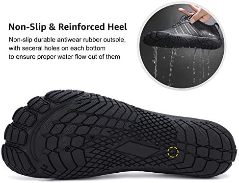 Racqua Quick Dry Water Shoes for Men & Women - Barefoot Aqua Sport for Beach, Swim, Surf, Pool, Hiking, and Diving – Lig