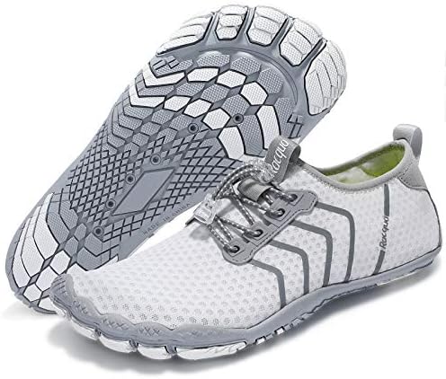 Racqua Quick Dry Water Shoes for Men & Women - Barefoot Aqua Sport for Beach, Swim, Surf, Pool, Hiking, and Diving – Lig