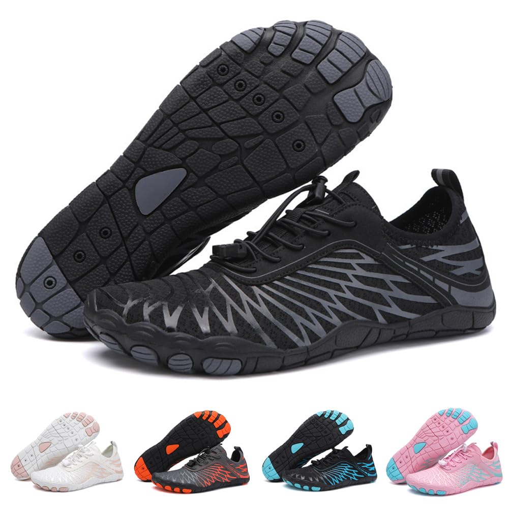 ELETON Barefoot Water Shoes for Women and Men - Pro-Healthy Non-Slip Footwear, Wide Toe Design for Comfortable Running a