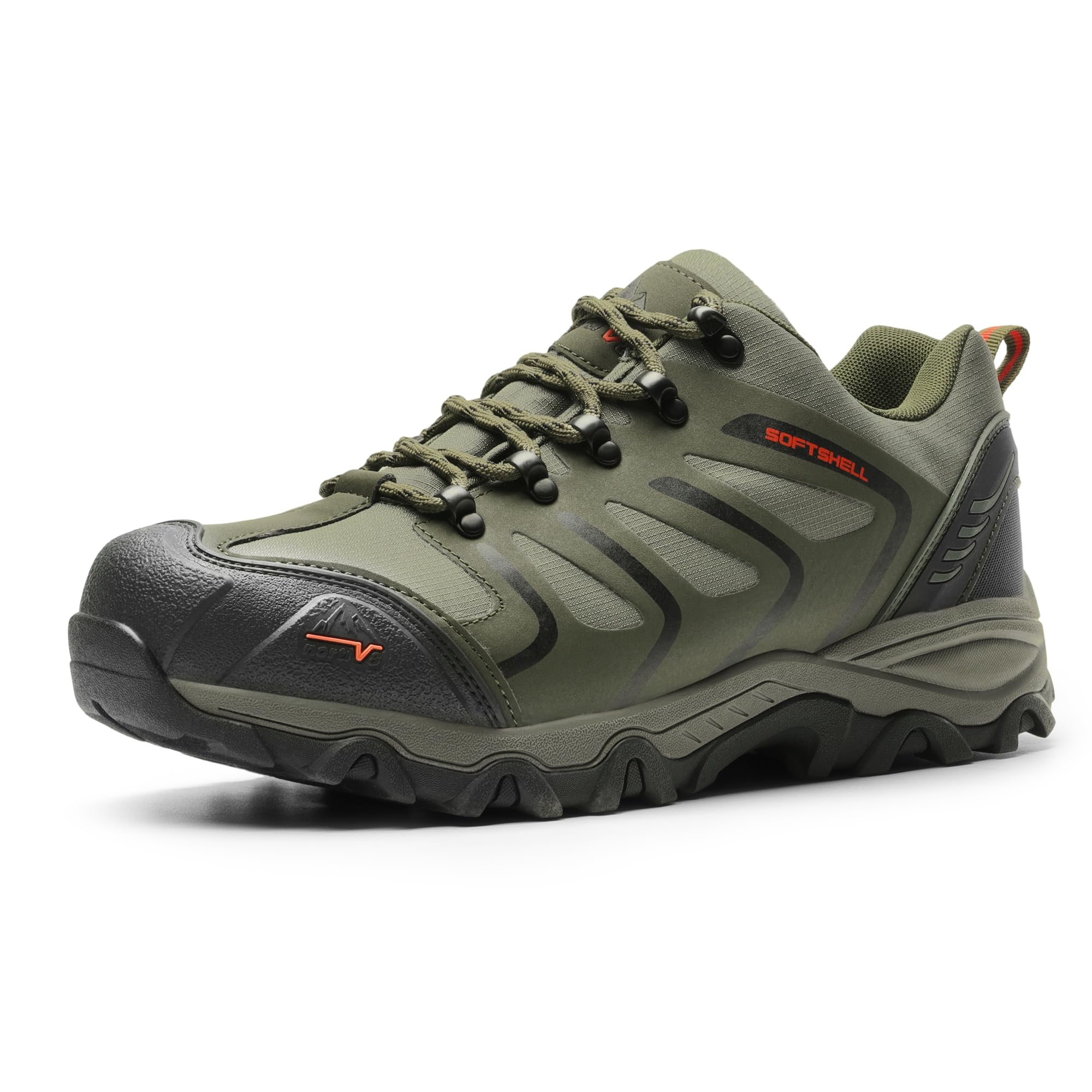 NORTIV 8 Men's Low Top Waterproof Hiking Shoes | Lightweight Comfort | Ideal for Outdoor Adventures | Durable Traction D